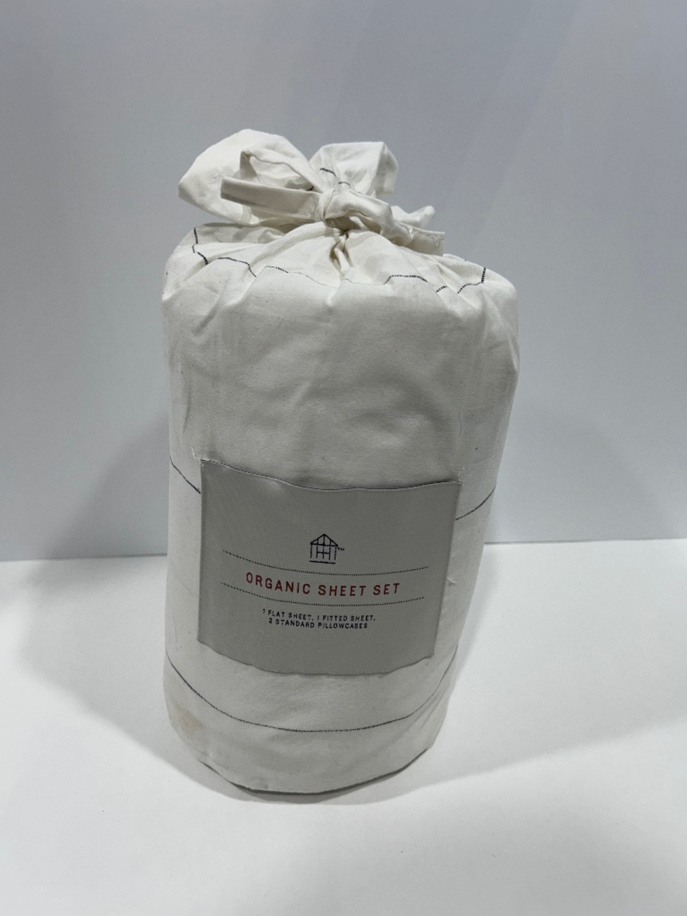 New Hearth & Hand w/Magnolia Cotton BROKEN PENCIL STRIPE *RARE* Sheet Set -Queen